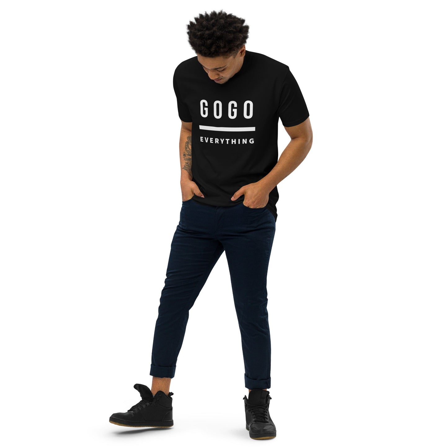 GoGo Over Everything Bar Design Heavyweight Tee